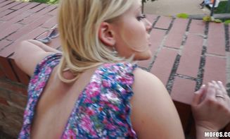 Stunning teen perfection Catherine gets very horny every time stranger starts licking her nipples